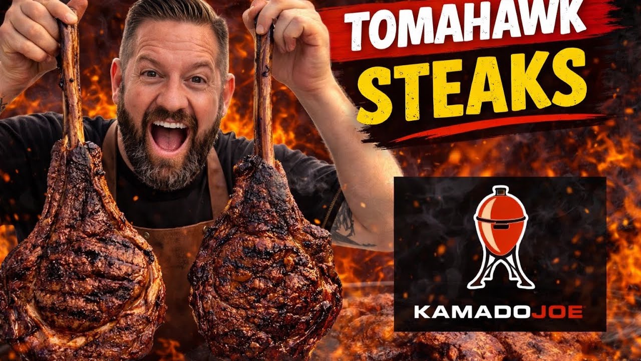 Как приготовить стейк &laquo;Томагавк&raquo; методом обратного обжаривания на гриле Kamado Joe.