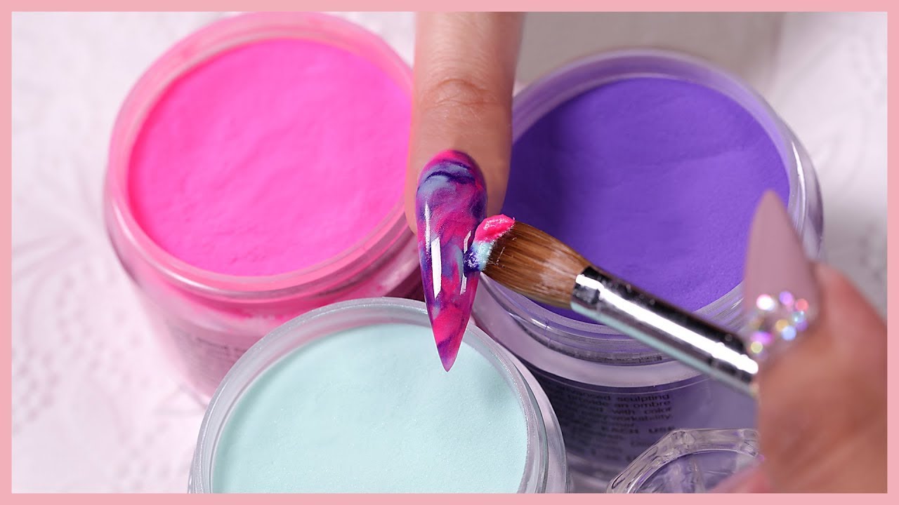 Water Color Marble | Acrylic Nail Art