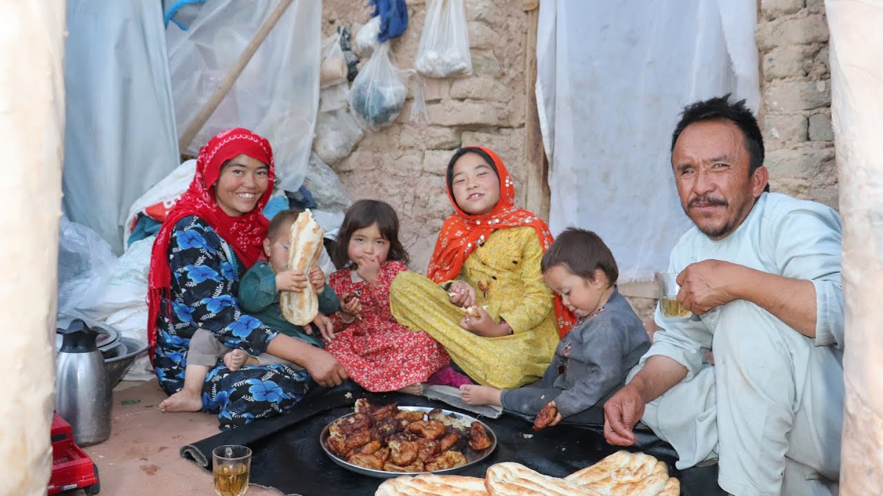 Living Underground: Cave Dwellers Cooking Watermelon on fire🍉🔥| Village life Afghanistan
