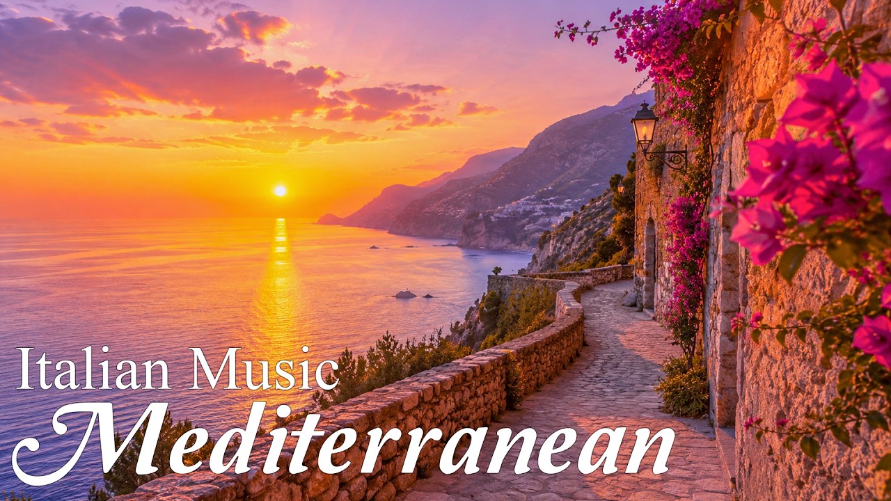 Chill Mediterranean Music 🏡🌊 Uplifting Seaside Instrumentals with Sunny 4K Ocean Views 🎶