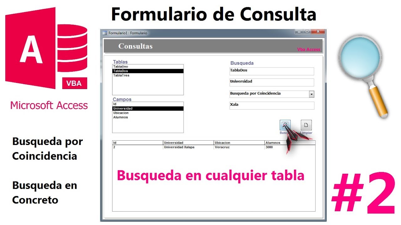 Formulario de Consulta ✠ Buscar en cualquier tabla ✠ (Parte 2)