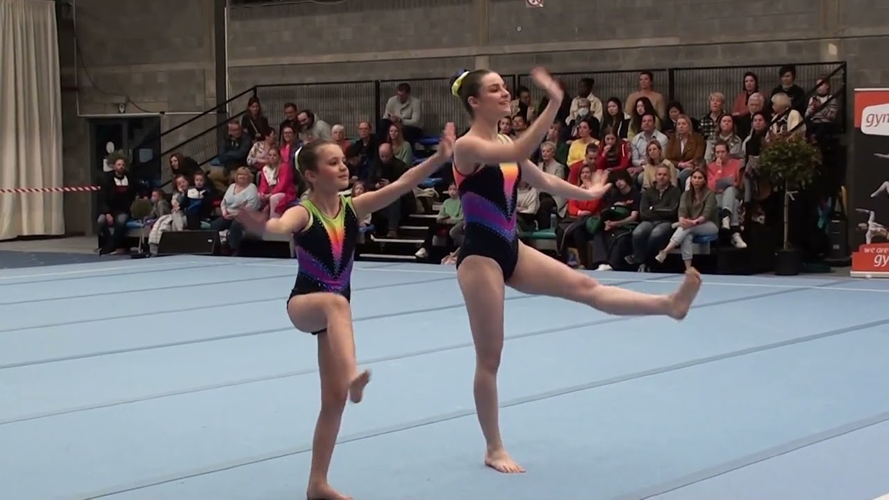 GymFlex - PV Puurs 2022 - I1 10-15 jaar meisjes paar - Amber Van Hoof, Lotte Serneels