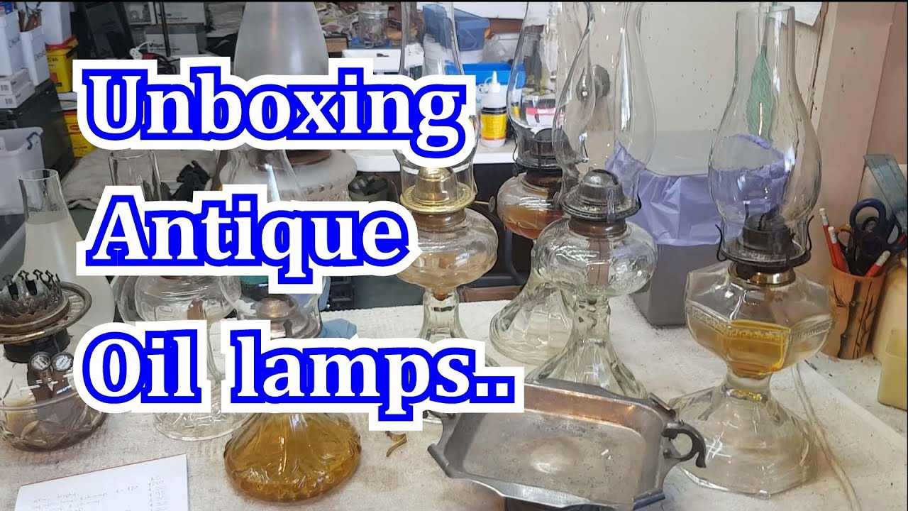Pricing out some cool treasures for the shop! Part 1 - Unboxing some nice antique oil lamps..