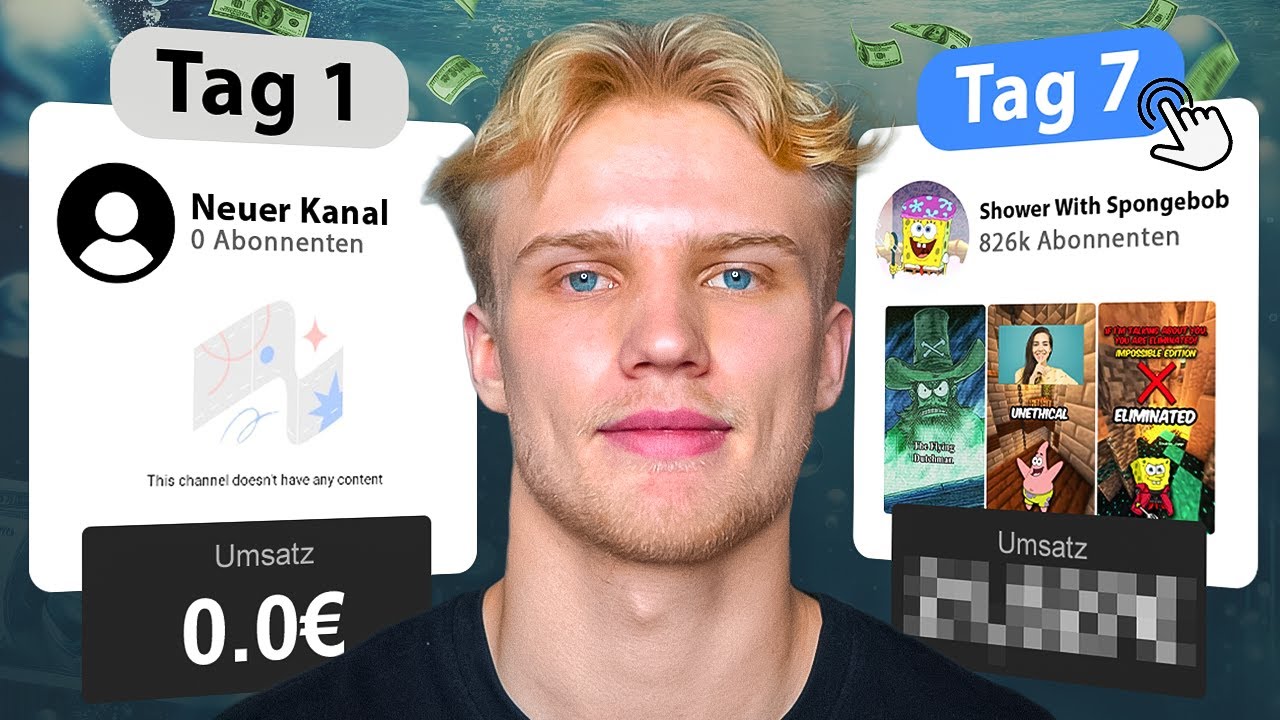 Ich habe 7 Tage einen neuen YouTube Kanal aufgebaut & __€ verdient | Selbstexperiment