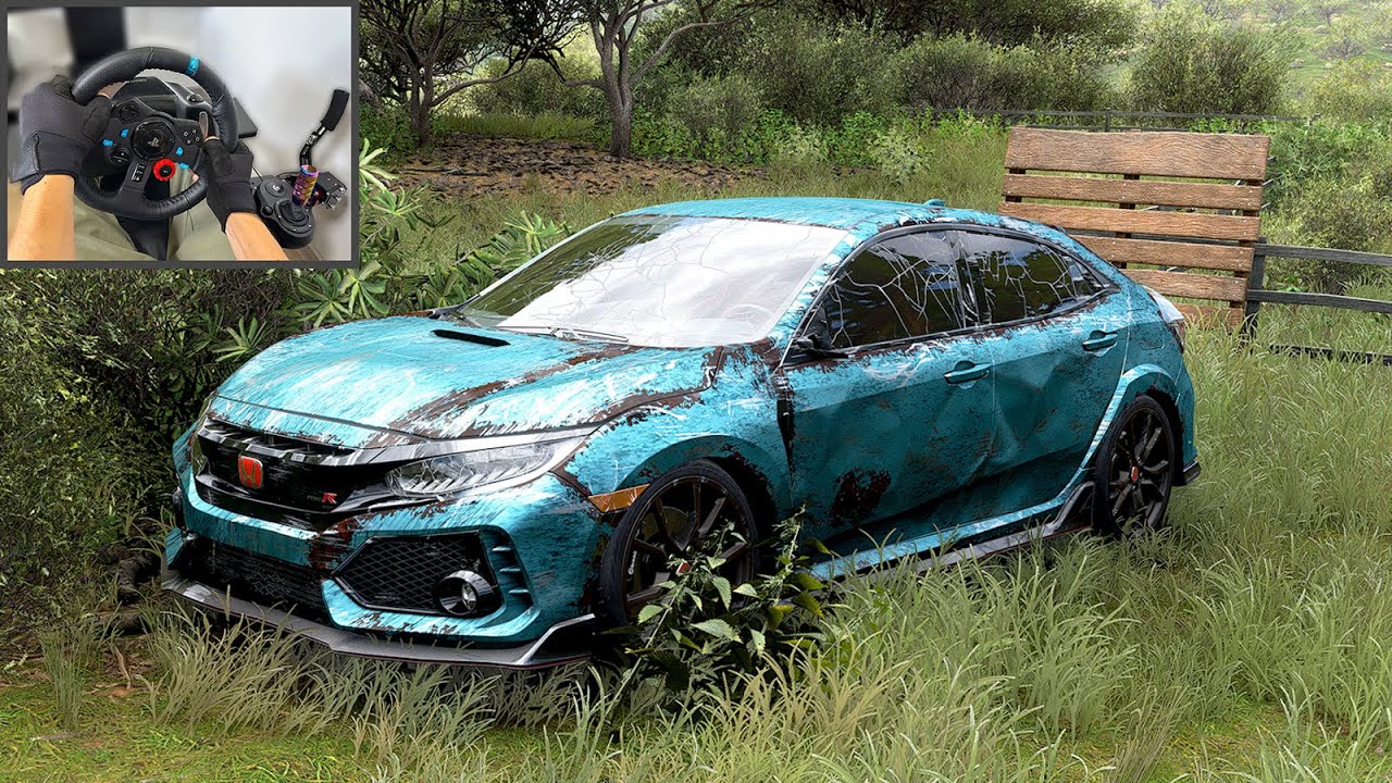 Rebuilding Honda Civic Type R in Forza Horizon 5 – Realistic 4K Wheel Gameplay