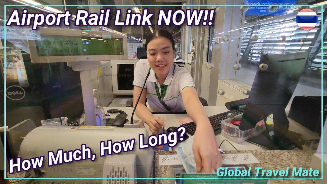 Bangkok Airport Rail Link (ARL) Train Downtown to Suvarnabhumi 🇹🇭 Thailand