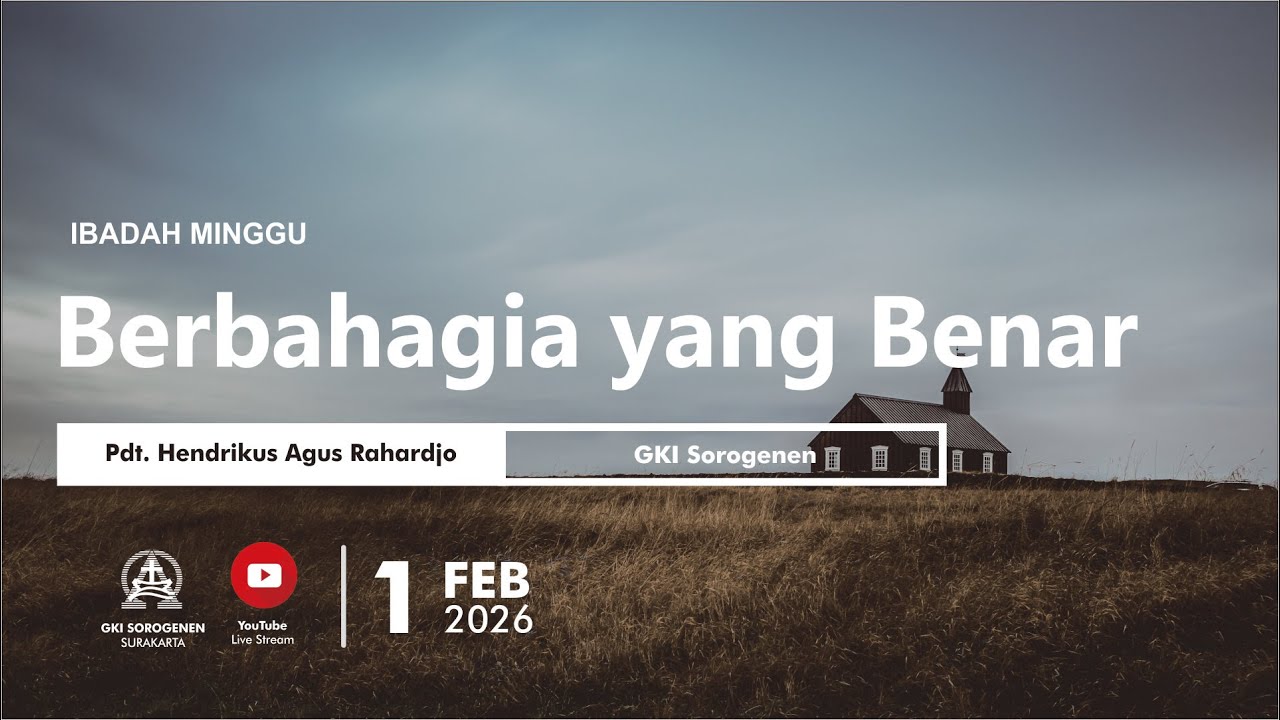 IBADAH MINGGU  GKI SOROGENEN - 1 FEBRUARI 2026
