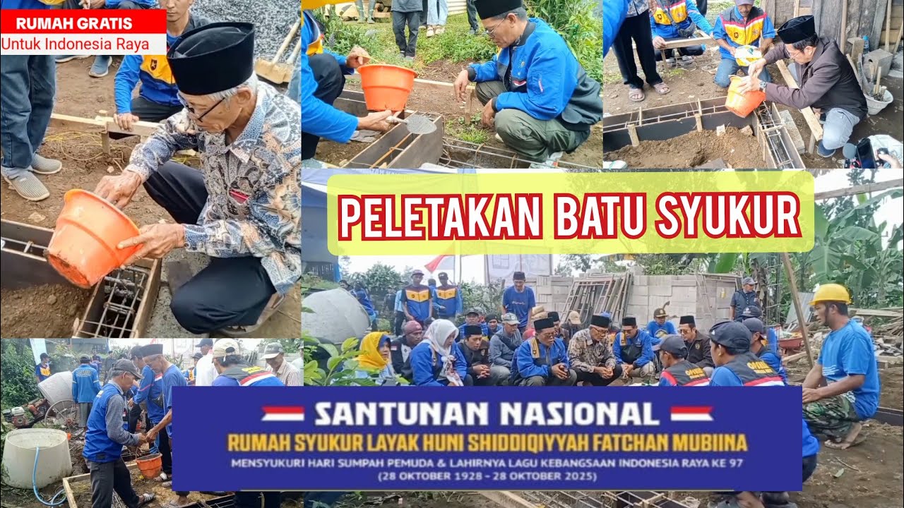Semangat Pemuda Shiddiqiyyah Membangun Rumah Gratis di Momen Sumpah Pemuda 