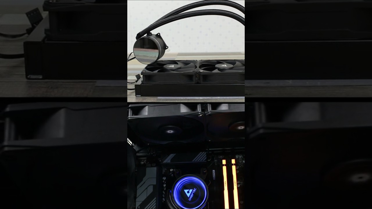 Коротко про РСО CHIEFTEC Iceberg 240 DARK #CHIEFTEC #IcebergDark #LiquidCooling