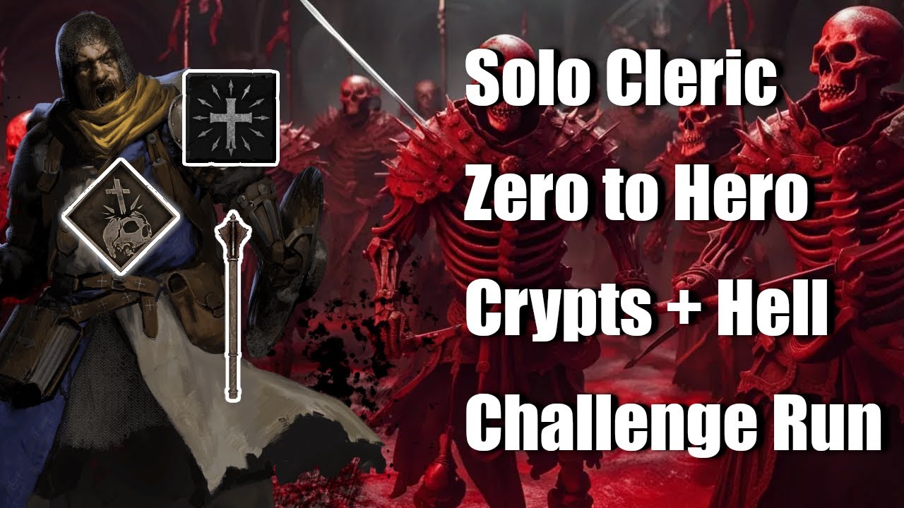 Solo Cleric GOES TO HELL | Howling Crypts + Hell Challenge Run | Dark and Darker