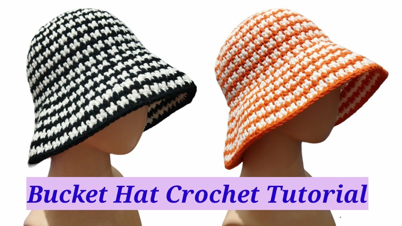 Crochet//Tutorial Merajut Topi - Bucket Hat Crochet Tutorial