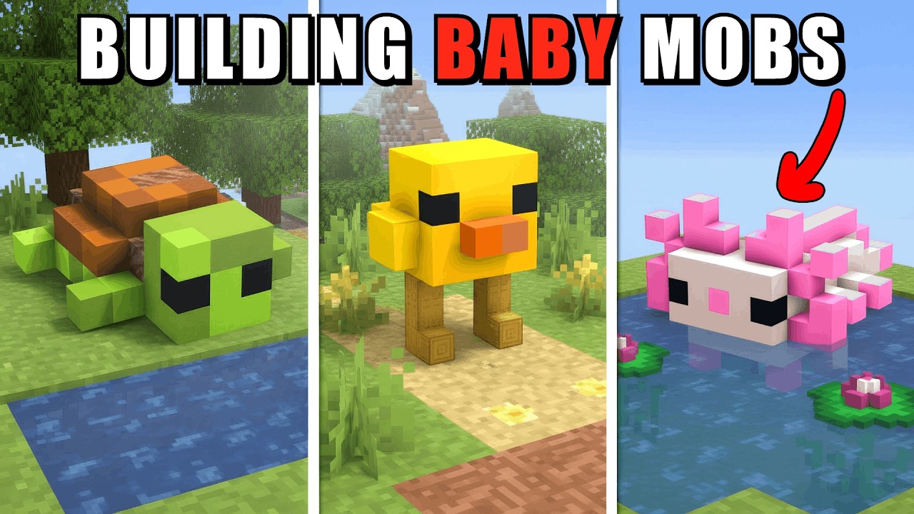 How to Build Every NEW Baby Animal Mob in Minecraft!