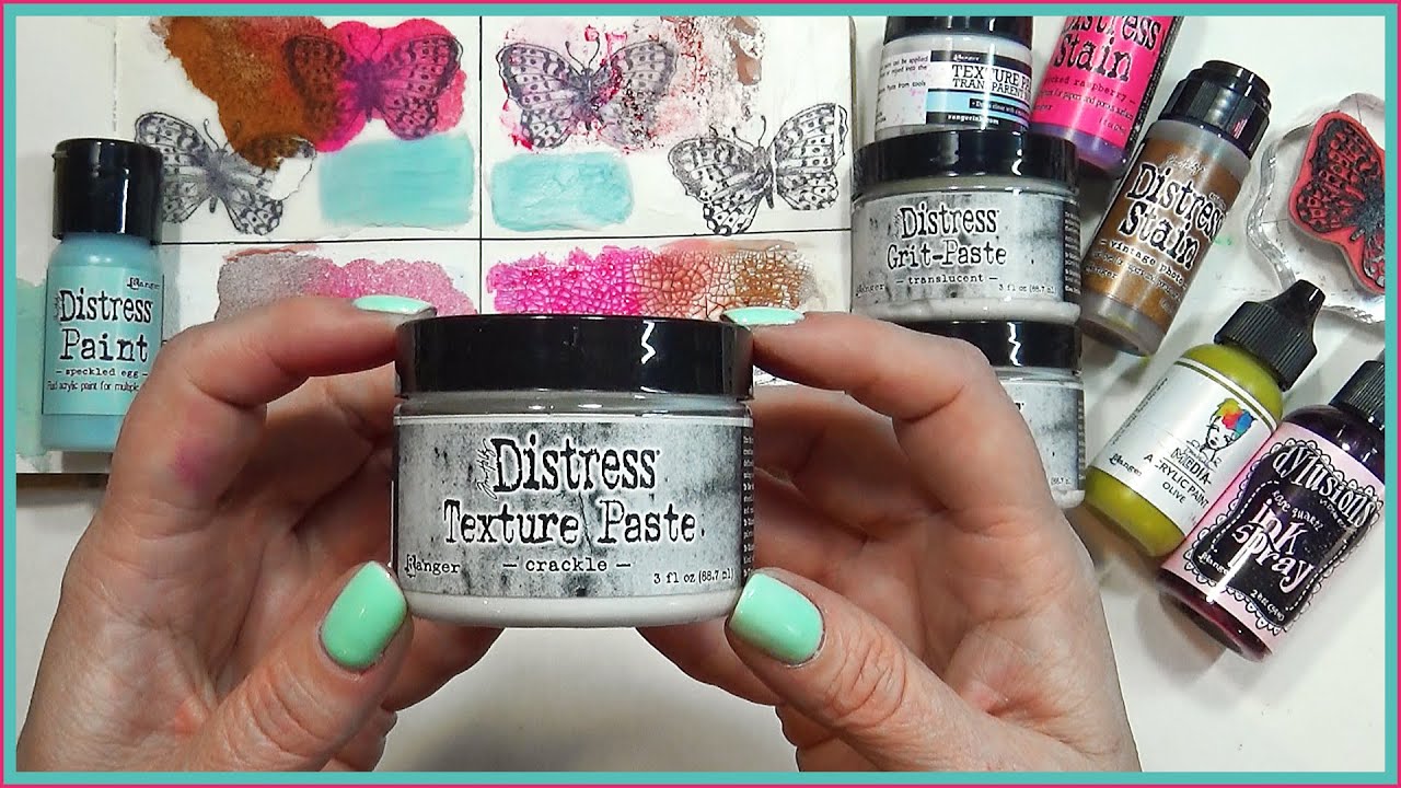 Experimenting with Distress Texture Pastes