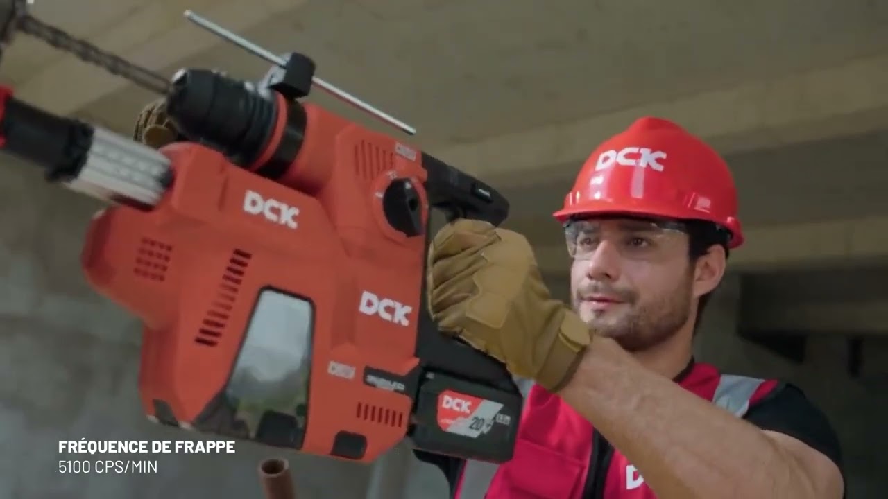 Découvrez le perforateur burineur avec extracteur de poussière sans fil DCK !