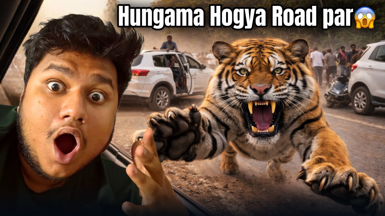 Raaste mai Tendua Dikh Gaya😮Road mai Hungama Hogya