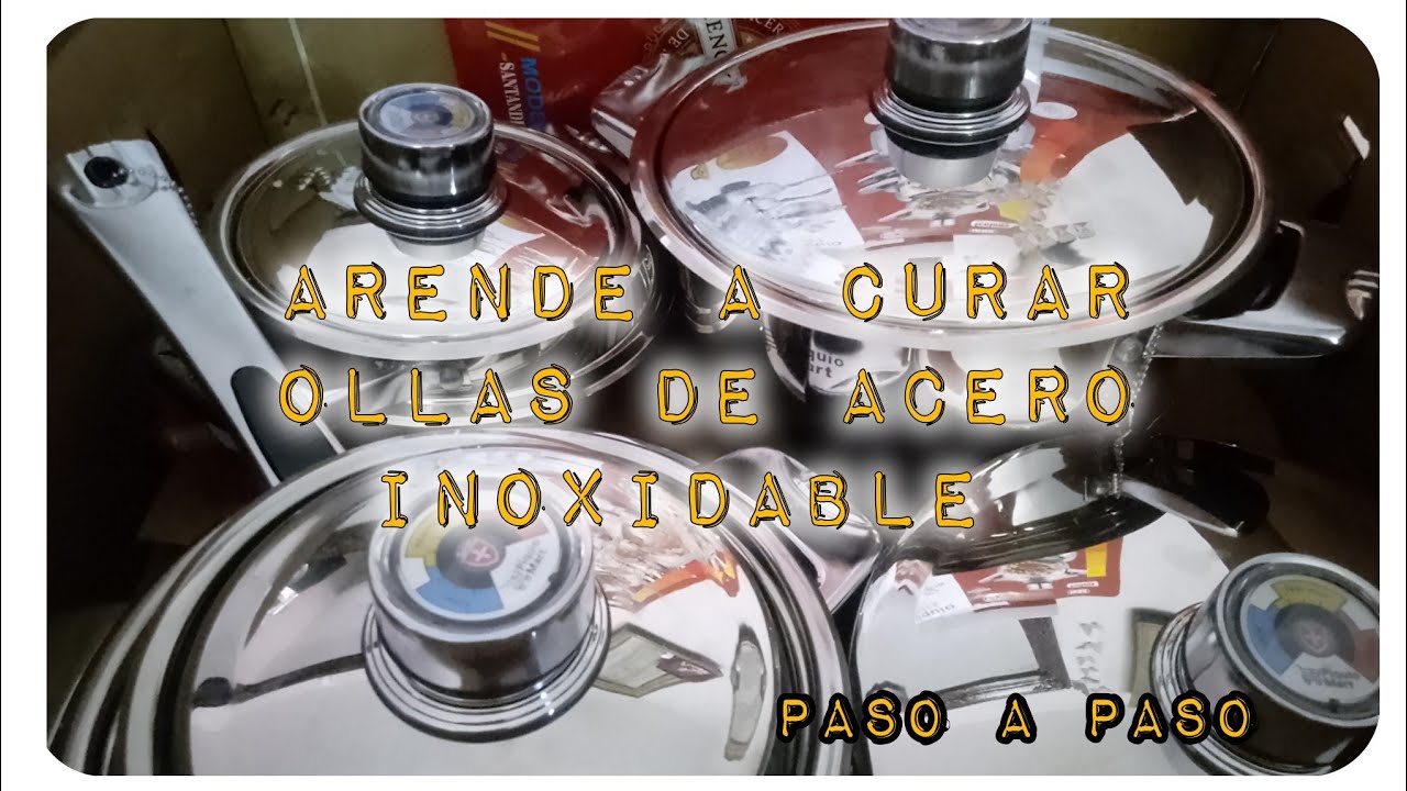 COMO CURAR UNA OLLA DE ACERO INOXIDABLE ✅ FÁCIL Y SENCILLO 😃 #vlogs #video #tutorial #aprender 