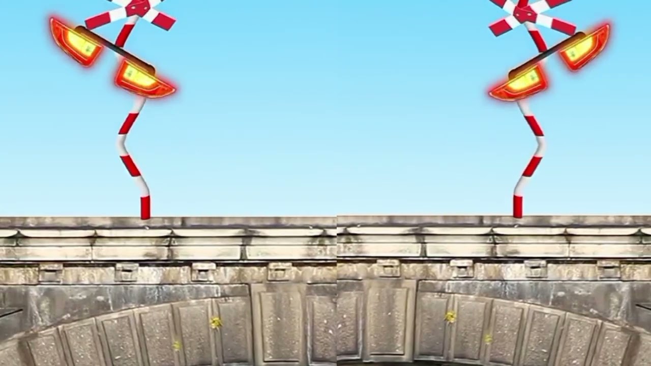 rail road rail crossing railway line#viral#video #踏切アニメ#踏切#fumkari 🚂🚆
