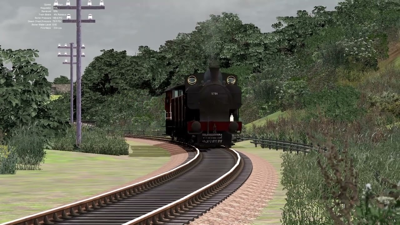 GWR Pannier 5786 near Perranwell. TSC