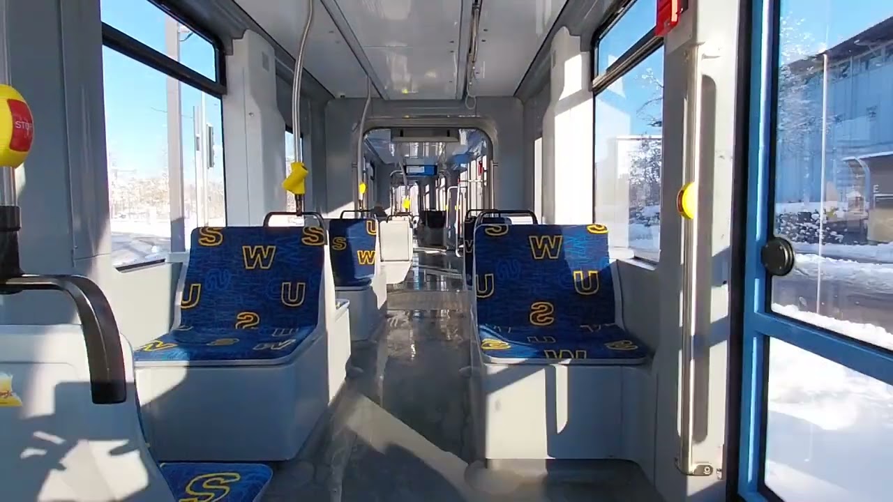Ulmer Straßenbahn Wgennummer 65 von Sience Park bis Universität süd