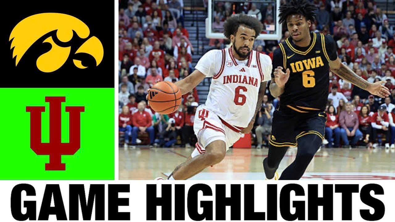 Iowa vs Indiana Highlights | Men's Basketball | College Basketball 2025