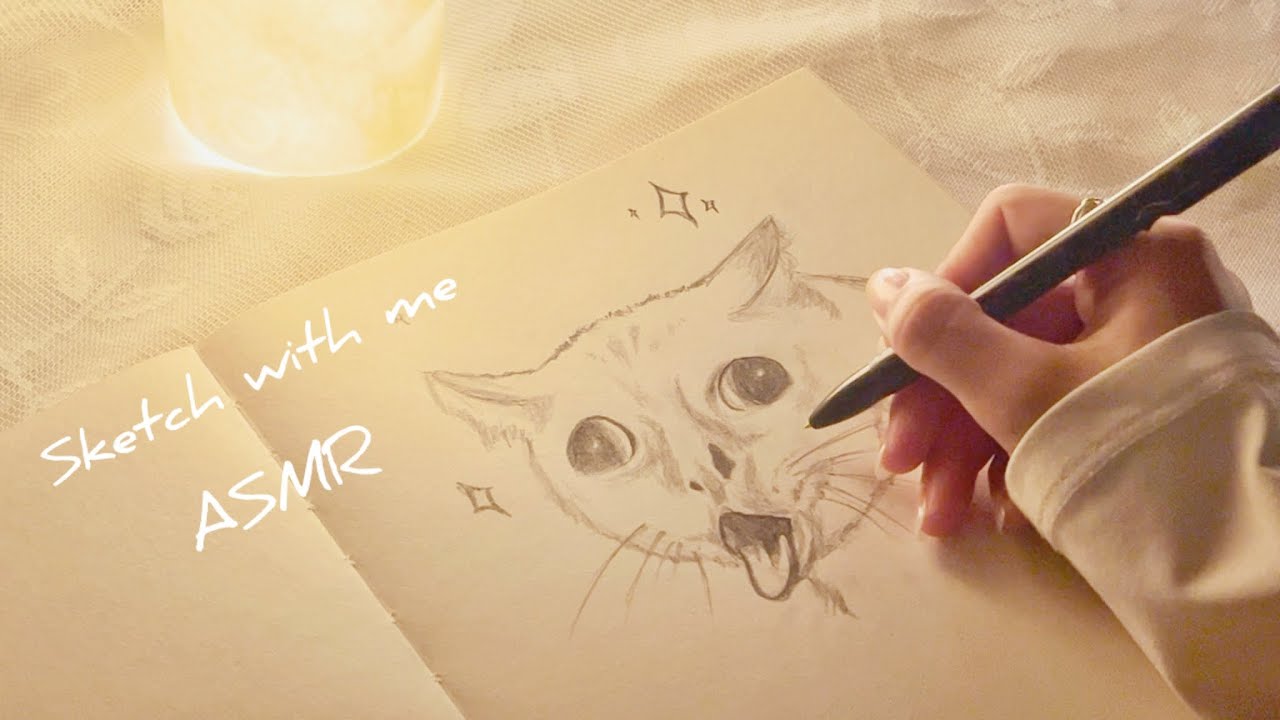 Sketch With Me ASMR | Late night sketch