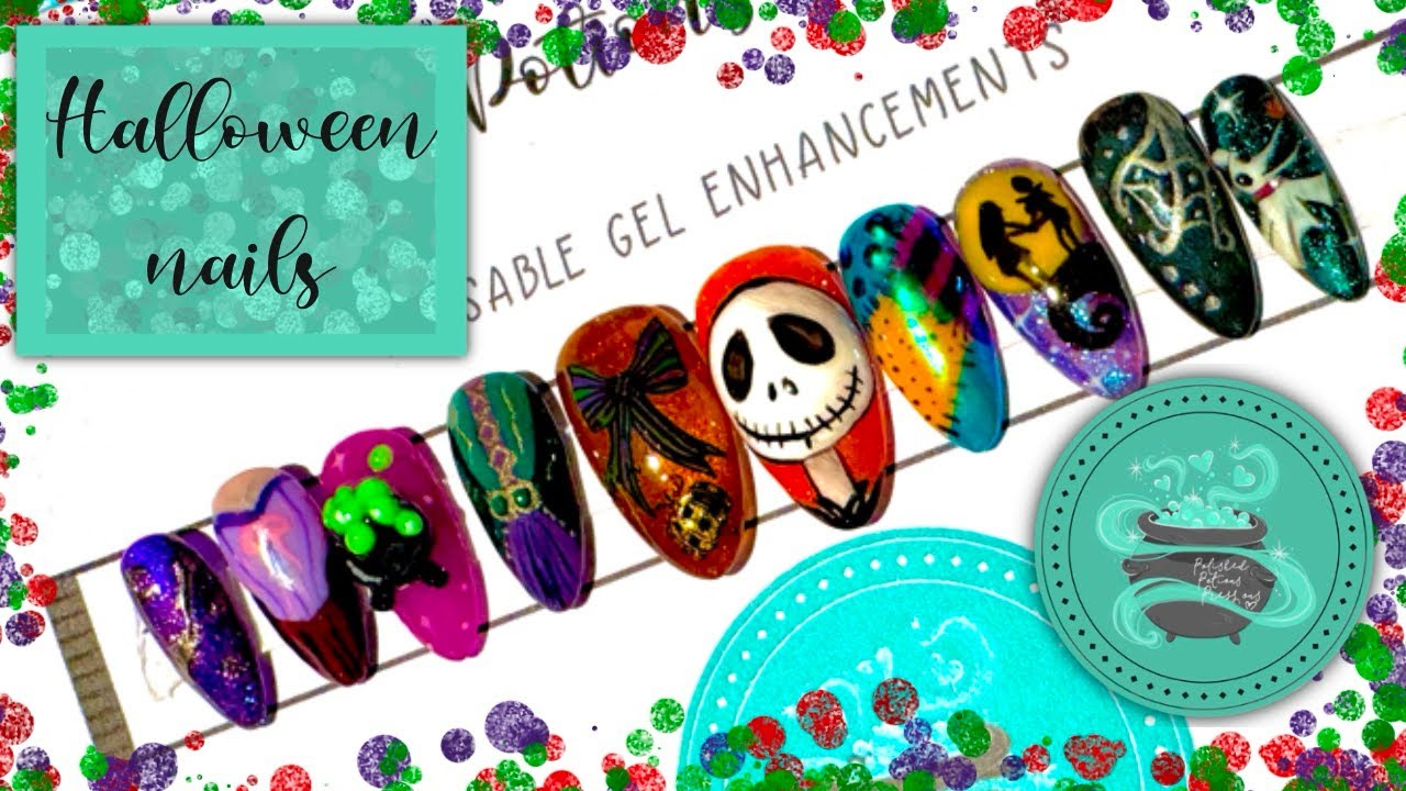 Nightmare Before Christmas Nail Tutorial | Easy Spooky Halloween Nails | Halloween Nail Ideas 2025