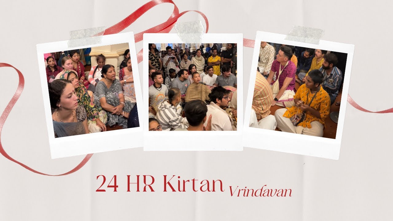 Harinaam Sankirtan in the heart of Vrindavan 💛🎶 24 Hr Kirtan Team📍 Sri Sri Krishna Balaram Temple