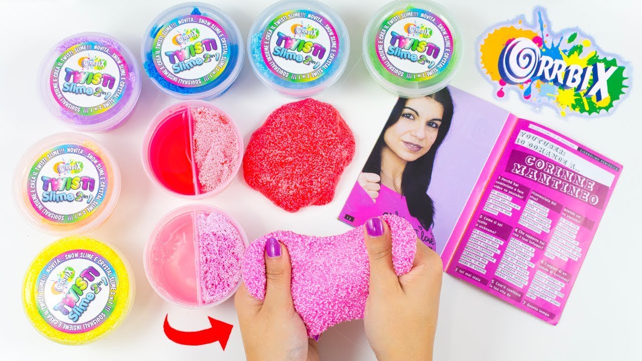 Nuovi ORRBIX TWISTI SLIME 2 in 1: SNOW slime + CRYSTAL slime! Apriamo TUTTI I COLORI!