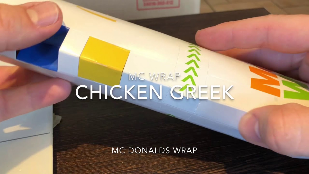 Mc Donalds Mc Wrap Chicken Greek hands on