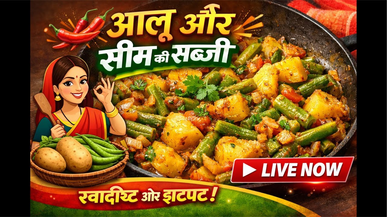 Aalu or sim ki sabji kaise banate hai ||