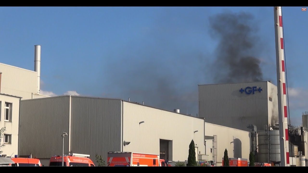 Brand  Georg Fischer GmbH 13.07.2017 | Anfahrten Feuerwehr Leipzig