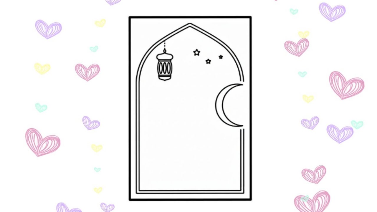 أسهل طريقة لرسم سجادة صلاة بروح رمضانية خطوة بخطوة 🌙🕌 | Easy Prayer Mat Drawing for Beginners🎀