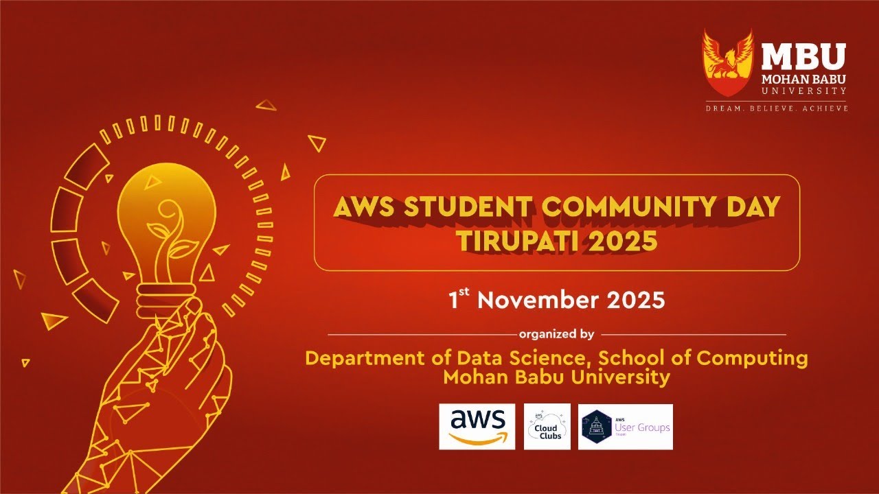 AWS Community Day 2025 | Mohan Babu University | MBU - Live