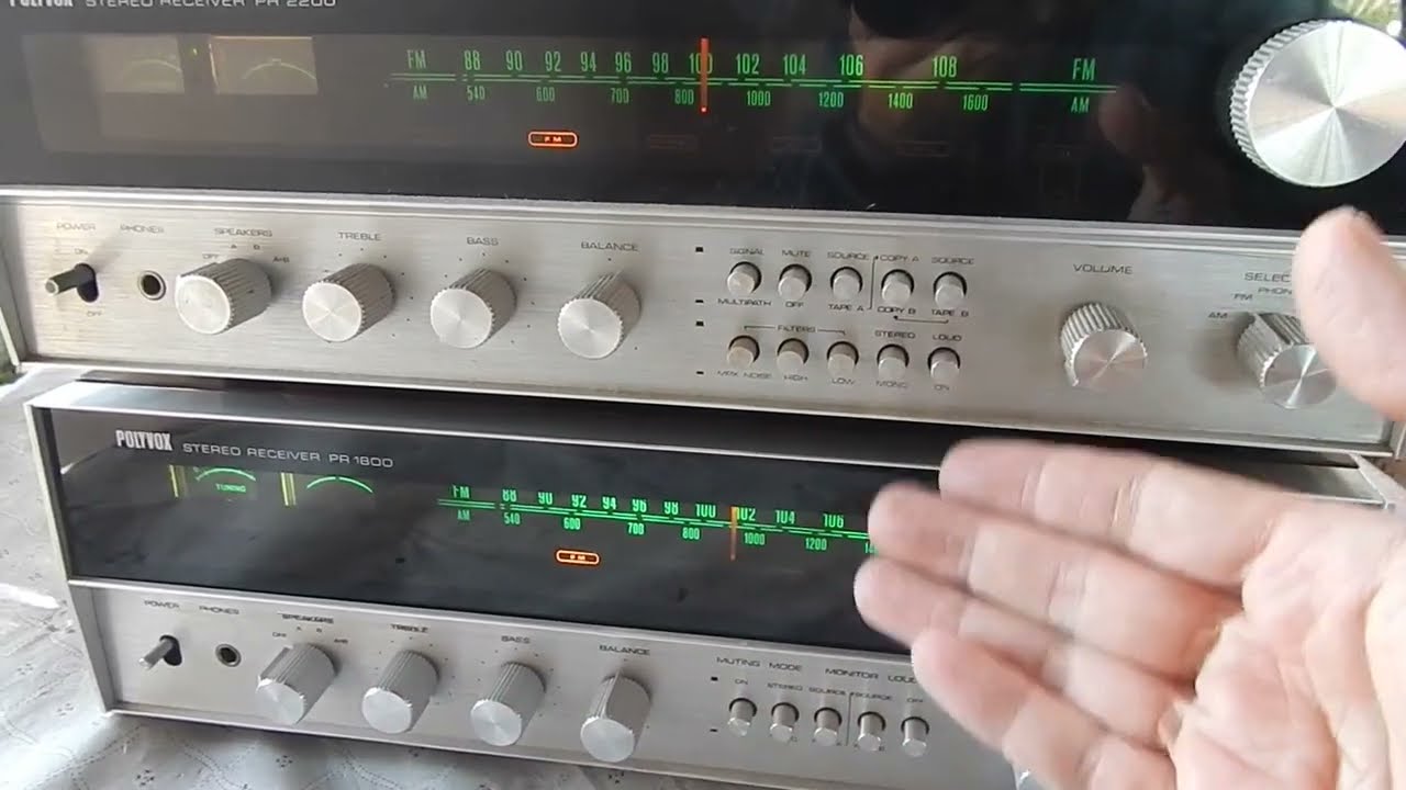 COMPAREI O TOP POLYVOX COM O MAIS SIMPLES RECEIVER ANOS 70- PR 1800 VS PR 2200