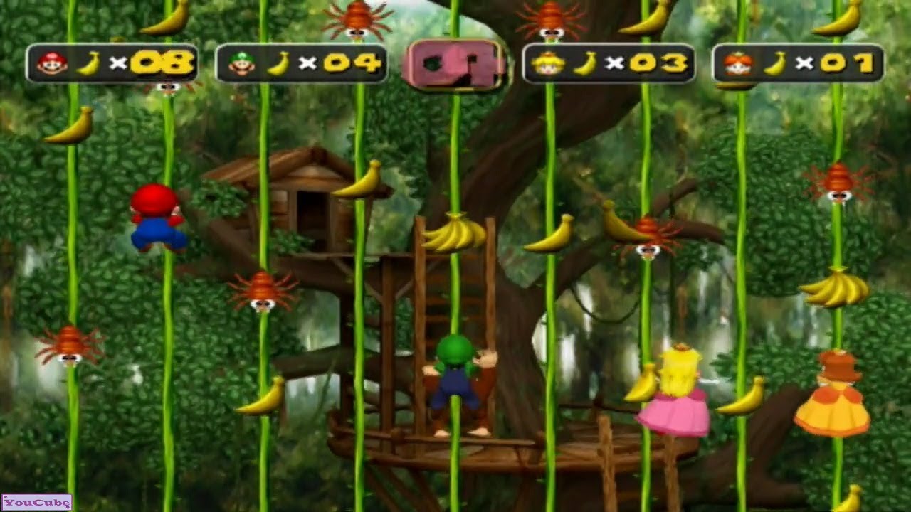 Mario Party 5 - Minigames - Donkey Kong - Da Vine Climb