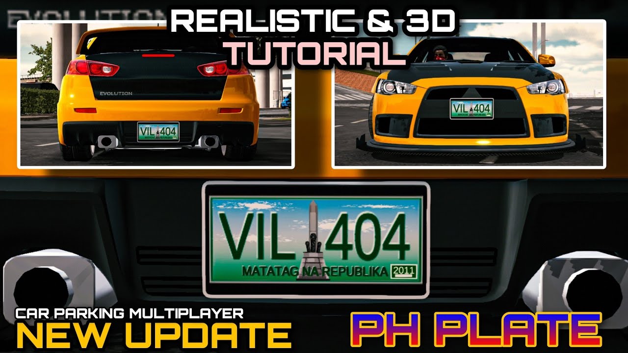 New Realistic & 3D Philippine Plate Number Tutorial in Car Parking Multiplayer New Update 4.8.8.9
