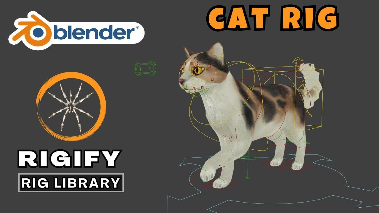 Create Cat Rig with Rigify Rig Library in Blender | Rigify Animal Rig