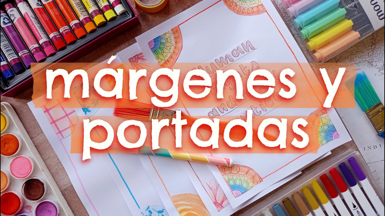 MÁRGENES Y PORTADAS PARA CUADERNOS con ACUARELAS 🦋  IDEAS “AESTHETIC” PARA APUNTES y CARÁTULAS