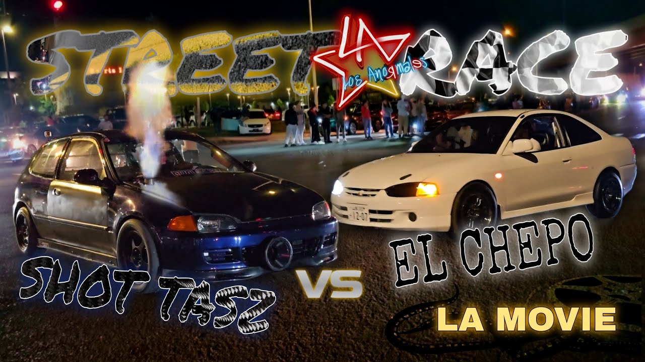 STREET RACE  2.4 L Kseries ALL MOTOR Honda civic vs V6 6g75 ALL MOTOR Mitsubishi Mirage 