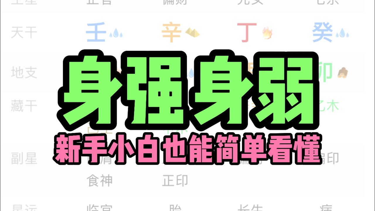 怎么判断身强身弱？八字技法大揭秘