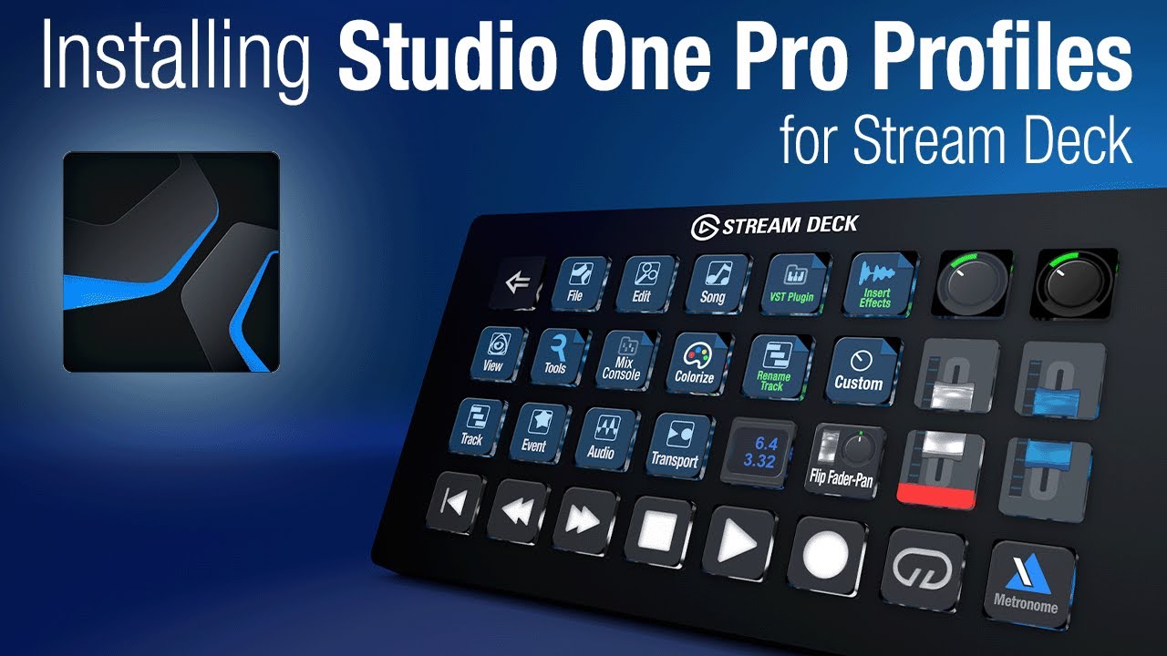 Установка и навигация по Studio One Stream Deck V2