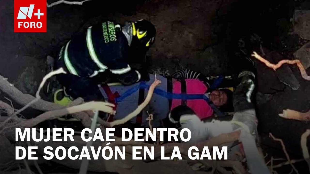 Mujer de 60 años cae en socavón de 6 metros en Av. Talismán, Gustavo A. Madero, CDMX. - Las noticias