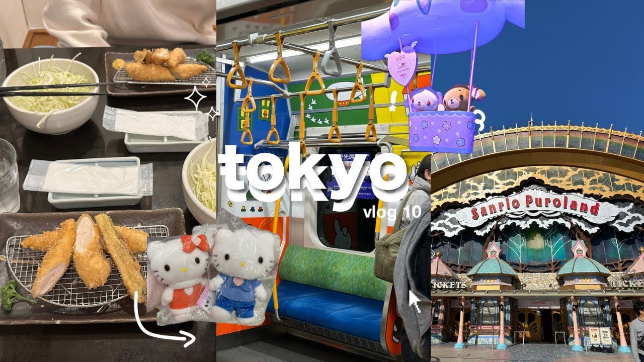 Tokyo Vlog. 10 | Sanrio Puroland, Tokyo Character Street, Tonkatsu