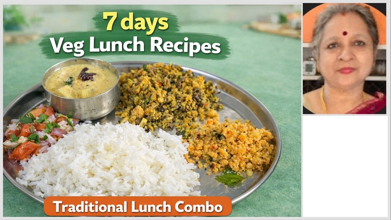 7 Days 7 Veg lunch Ideas I Simple,Healthy & Homely Cooking I Paruppuusili & Morkuzhambu