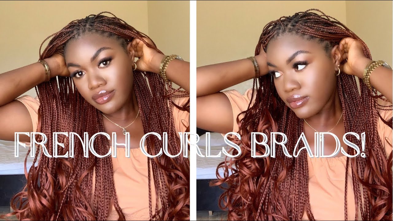 NEW LOOK! GINGER FRENCH CURL KNOTLESS BRAIDS FT AYYA HAIR / How To/ Maintenance