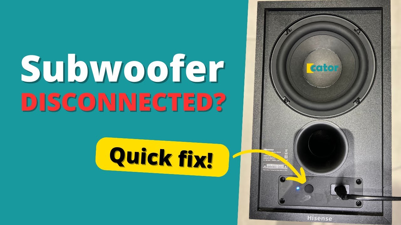 Manually pair a Hisense soundbar with subwoofer | Quick fix