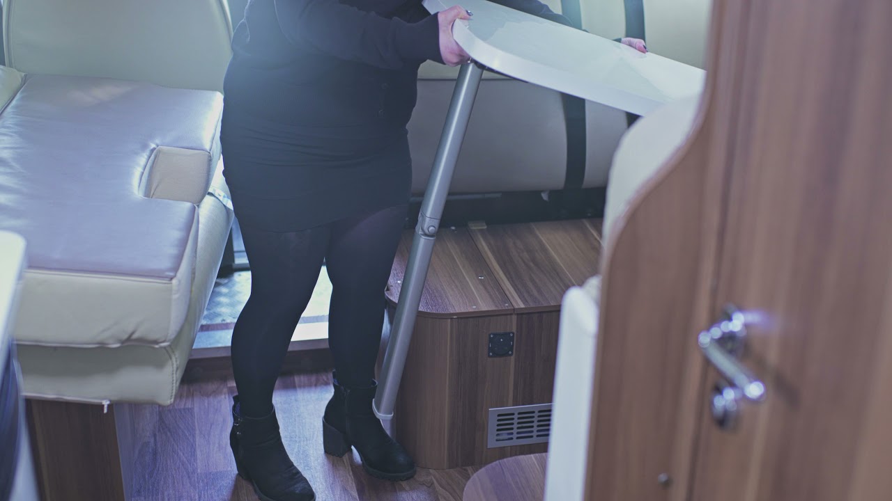 How to put the dining area bed together in a Roller Team Motorhome