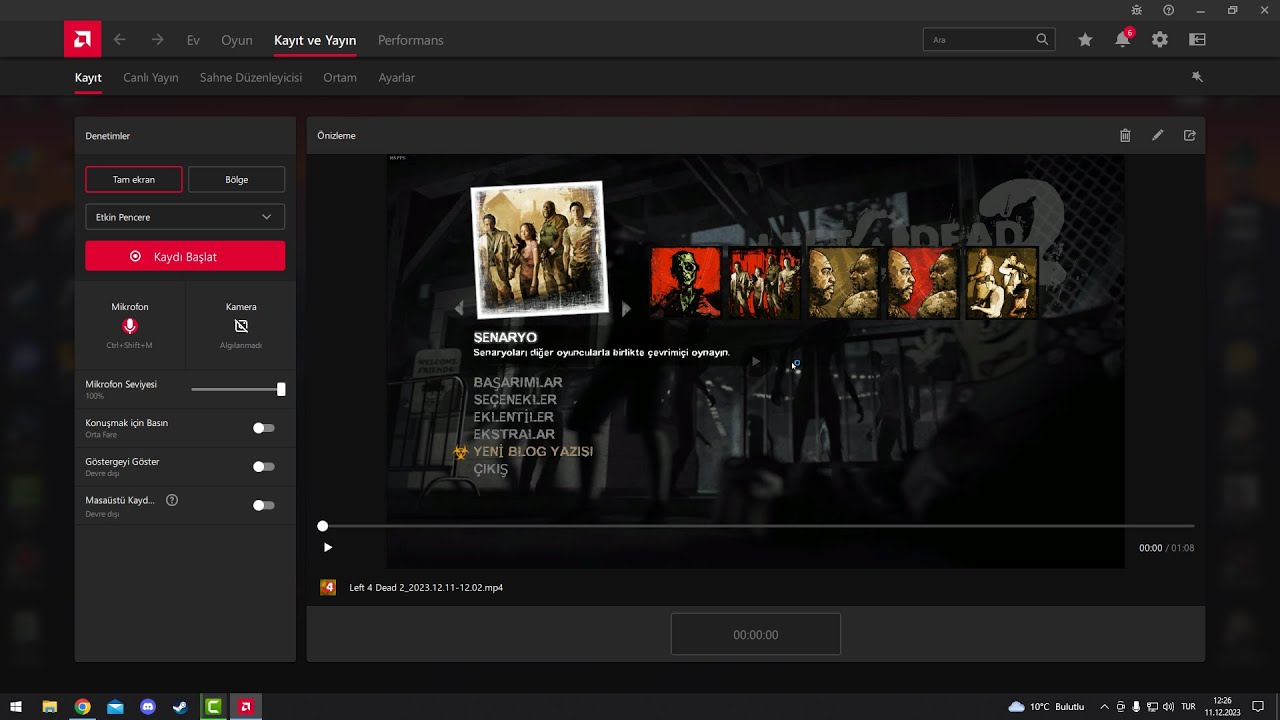 AMD Ekran Kartı Sürücüsü ile Video Kayıt Alma ve Ayarları (ReLive)