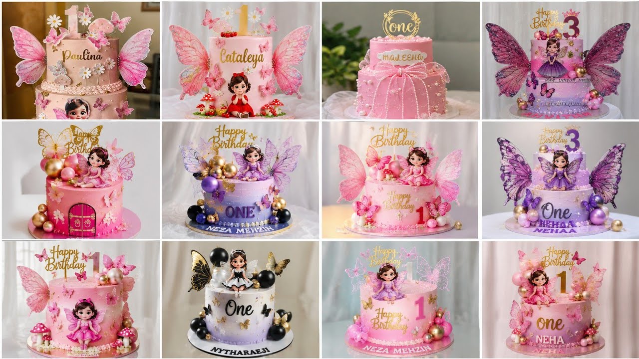 Beautiful Butterfly Birthday Cake Designs | Pink Fairy Theme Cake Ideas 2026