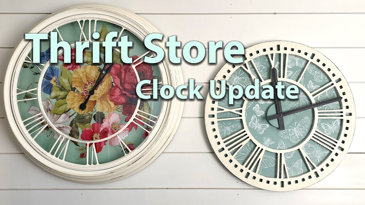 Thrift Flip | Thrifted Clock Makeover DIY | IOD Transfers and Stamps